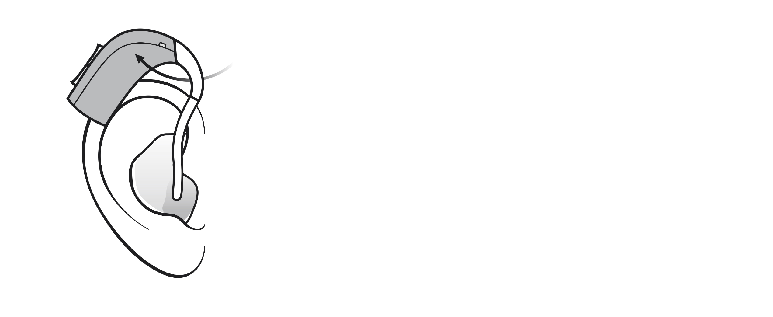 BTE med tyk slange og prop