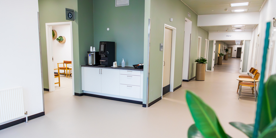 Venteområde på Middelfart Nærhospital 