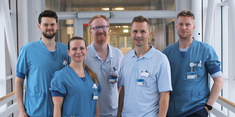 Gruppefoto af behandlere i Idrætskirurgisk Enhed