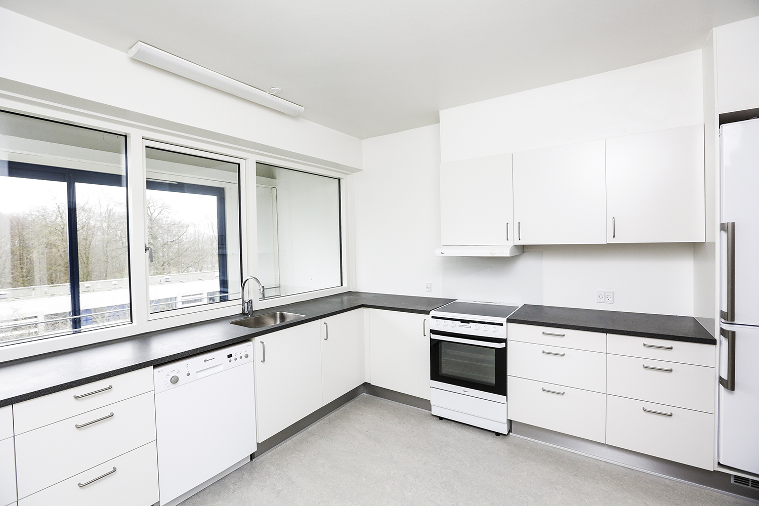 Køkken i lægebolig ved Kolding Sygehus