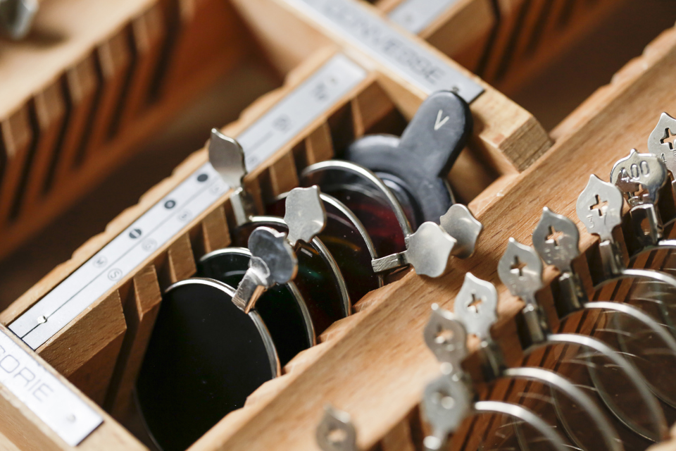 Linser som ligger i en række